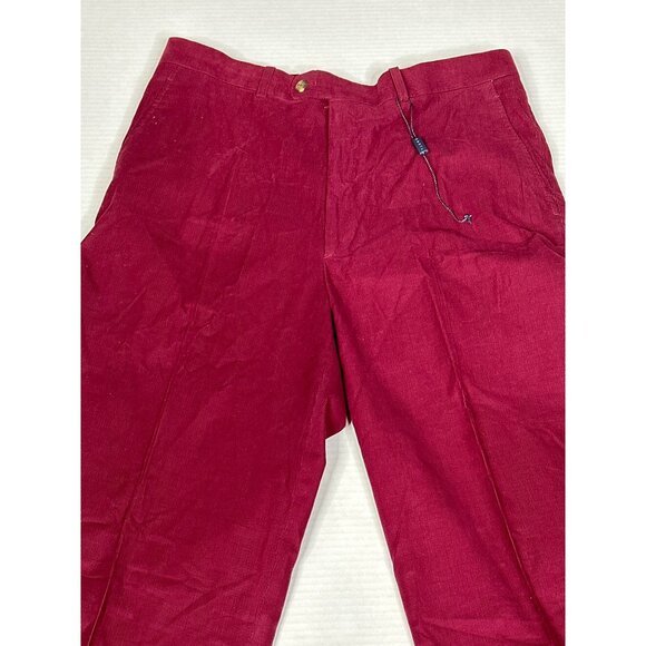 Ibiza Blanca Men’s Size 34 x 36 Brick Red 100% Cotton Corduroy Pants Raw Hem NEW - Picture 1 of 10